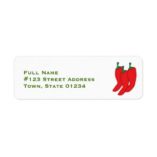 Red Hot Chilis Mailing Labels