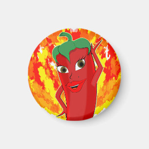 Red Hot Chilli Pepper Diva Magnet