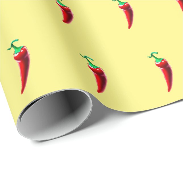 Red Hot Chilli Pepper Wrapping Paper (Roll Corner)