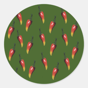 Red hot chilli peppers classic round sticker
