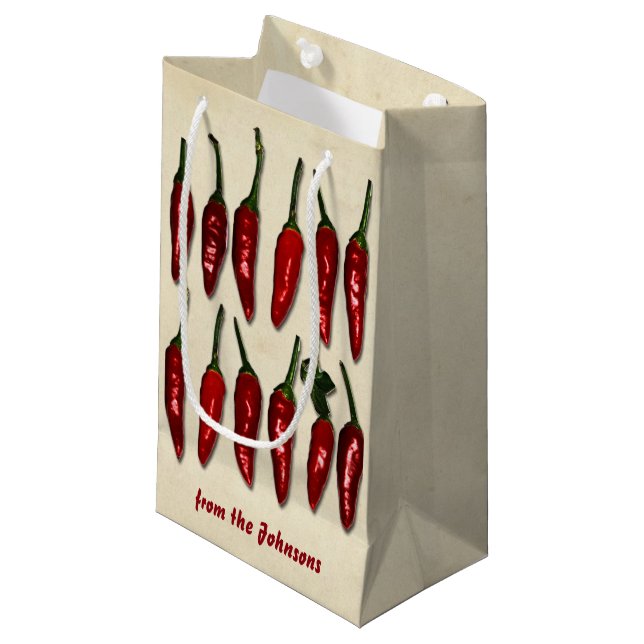 Red Hot Chilli Peppers Personalised Small Gift Bag (Front Angled)