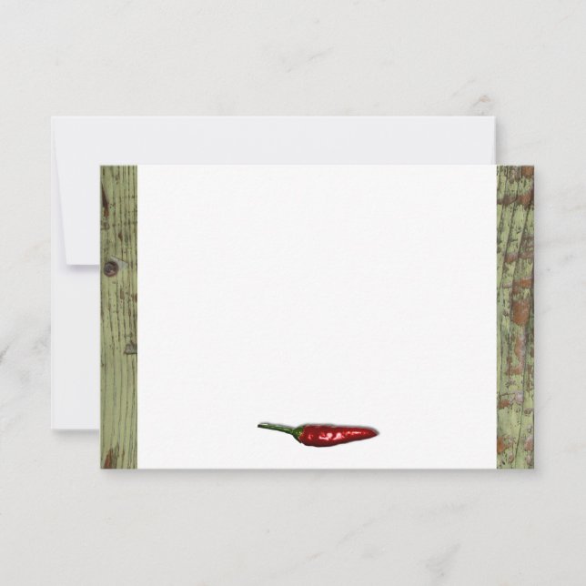 Red Hot Chilli Peppers Wood Look Thank You Card (Front)