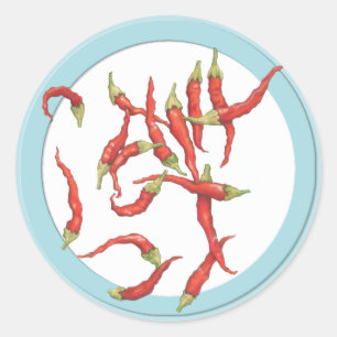 Red Hot Chillies blue Sticker