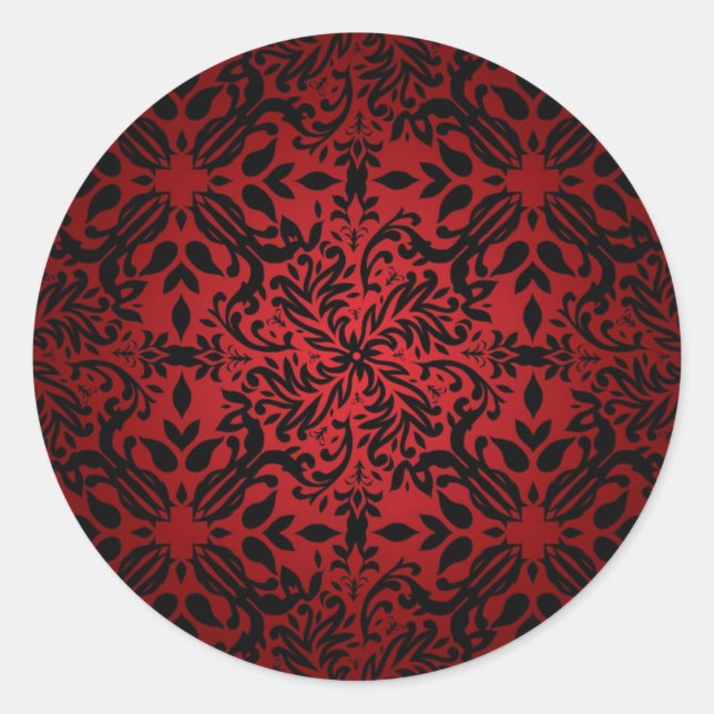 Red hot classic round sticker (Front)