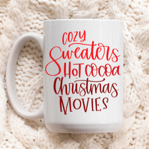 Red Hot Cocoa Christmas  Two-Tone Coffee Mug