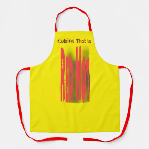 Red Hot Cuisine Bright Yellow Apron