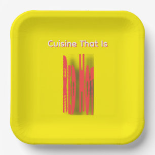 Red Hot Cuisine Paper Plate