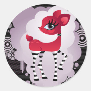 Red Hot Deerie Stickers