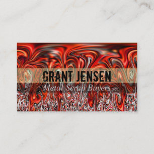 Red Hot Flowing Metal Business Cards