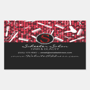 Red Hot Glam Custom Hair & Beauty Stickers