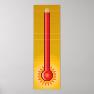 Red Hot Goal Thermometer Poster