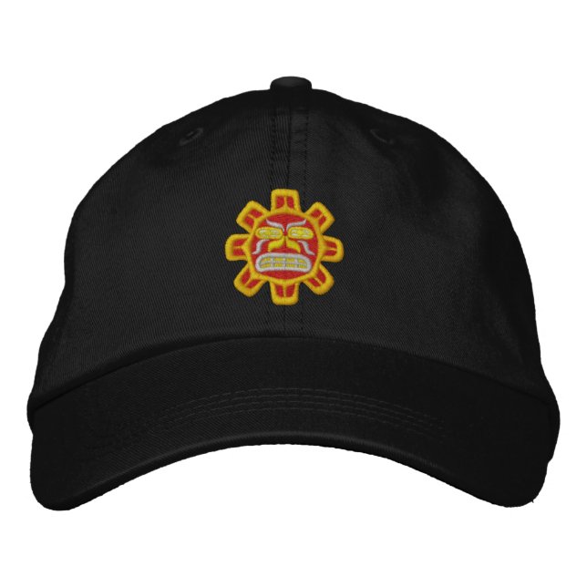 red hot Haida sun Embroidered Hat (Front)