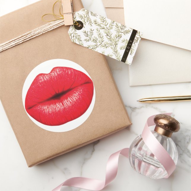 Red Hot lips kss stickers (Gifting)