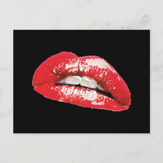 Red hot lips postcard