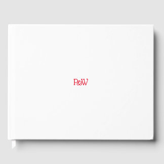 Red Hot Love Typography Wedding Guest Book