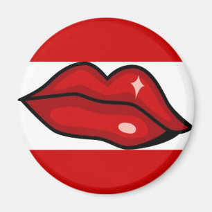 RED HOT LUCIOUS KISS LIPS SHINY LIPGLOSS BEAUTY MAGNET