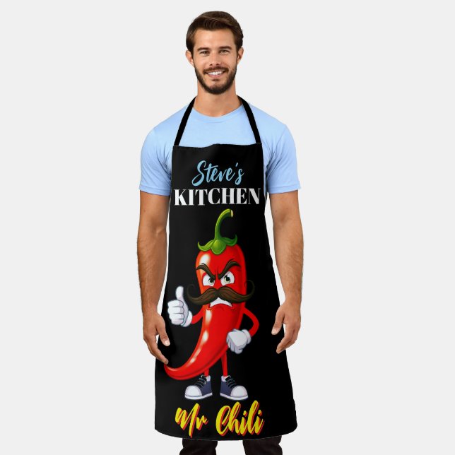 Red Hot Mr Chilli  Apron (Worn)