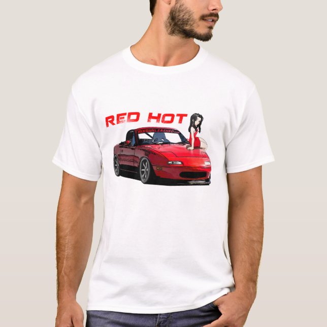 Red Hot MX5 Miata T-Shirt (Front)