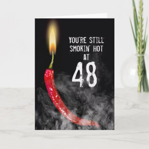 Red Hot Pepper 48th Birthday Card