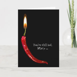 red hot pepper candle card