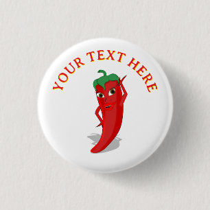 Red Hot Pepper Diva 3 Cm Round Badge