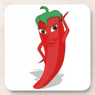Red Hot Pepper Diva Coaster