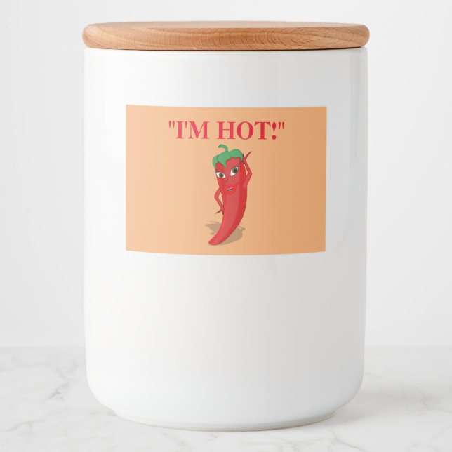 Red Hot Pepper Diva Editable Food Label (Front)