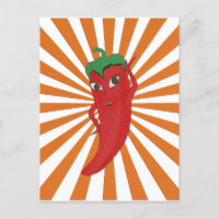 Red Hot Pepper Diva Faux Embroidery Print