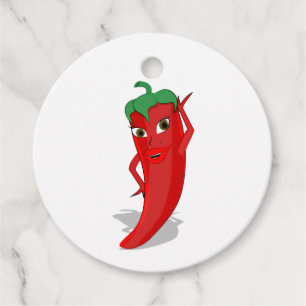 Red Hot Pepper Diva Fiesta Favour Tags