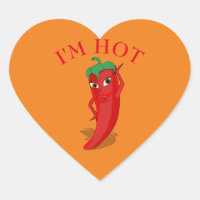 Red Hot Pepper Diva Heart Shaped