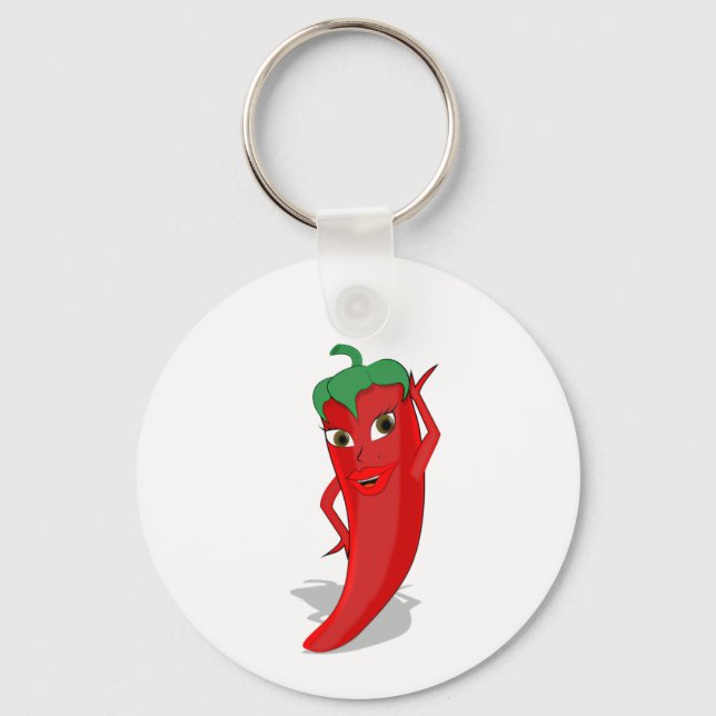 Red Hot Pepper Diva Key Ring (Front)