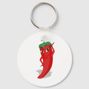 Red Hot Pepper Diva Key Ring