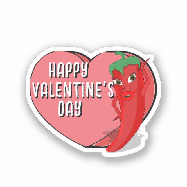 Red Hot Pepper Diva Valentines (Front)