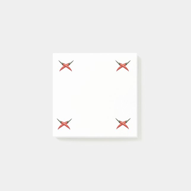 Red hot peppers art post-it notes (Front)