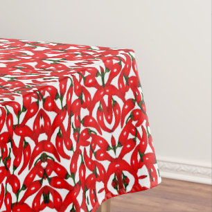 Red Hot Peppers Spicy Tablecloth