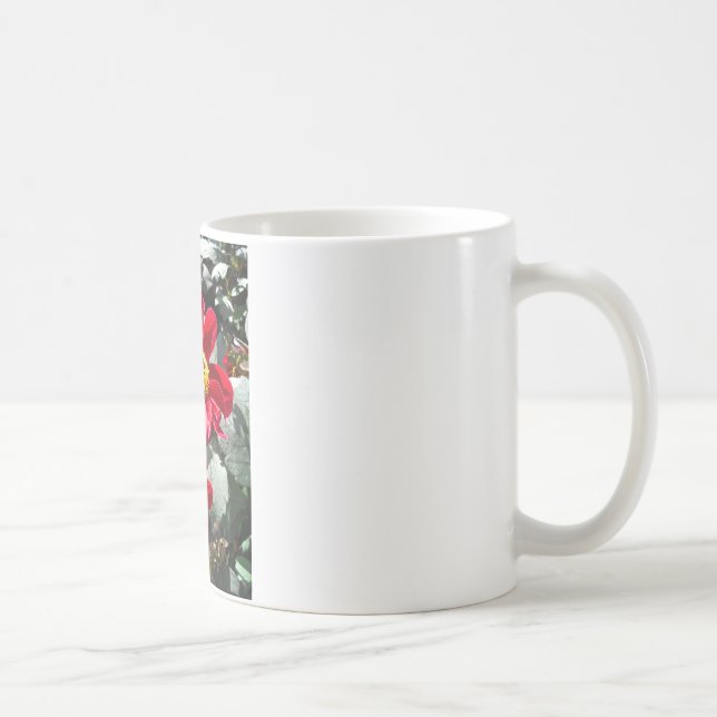 red hot pink daisy / daisies flowers coffee mug (Right)