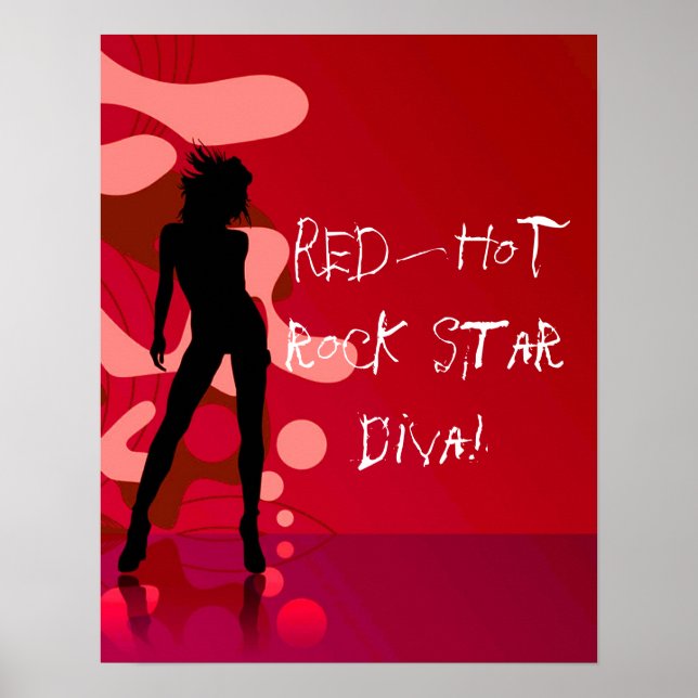 Red Hot Rock Star Diva Poster (Front)