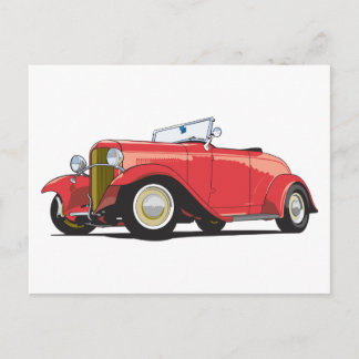 Red Hot Rod Postcard