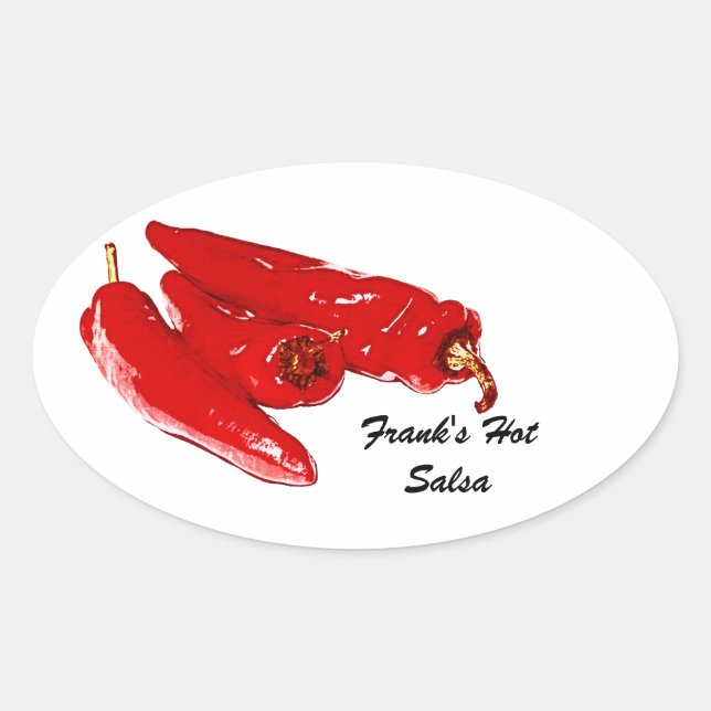 red hot salsa canning label (Front)