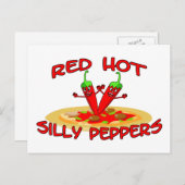Red Hot Silly Peppers Postcard (Front/Back)