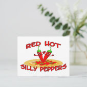 Red Hot Silly Peppers Postcard (Standing Front)