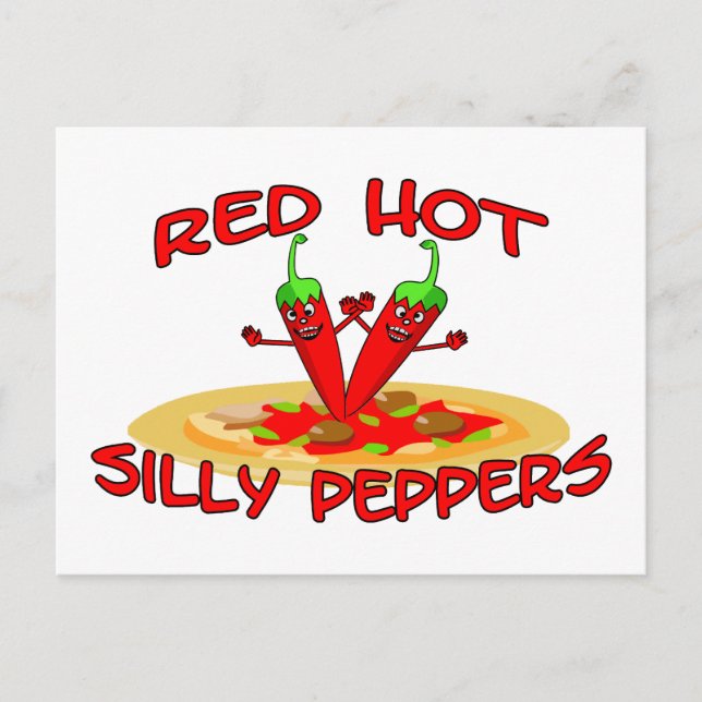 Red Hot Silly Peppers Postcard (Front)