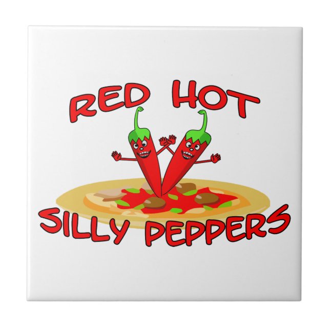 Red Hot Silly Peppers Tile (Front)