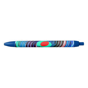 Red hot spot art blue ink pen