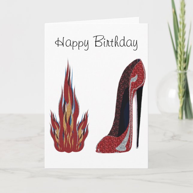 Red Hot Stiletto Shoe Art Card (Front)