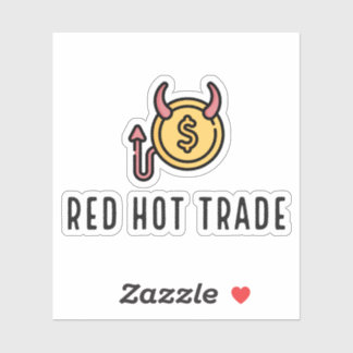 Red Hot Trade Logo Sticker