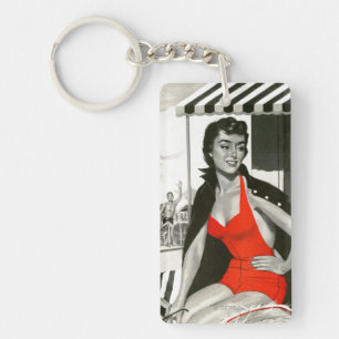 Red Hot Woman Key Ring