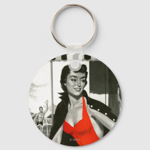 Red Hot Woman Key Ring