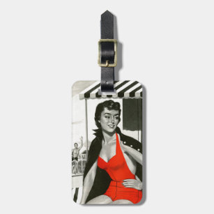 Red Hot Woman Luggage Tag