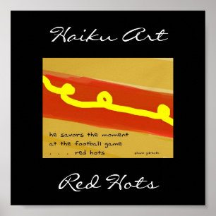 Red Hots Haiku Art Print